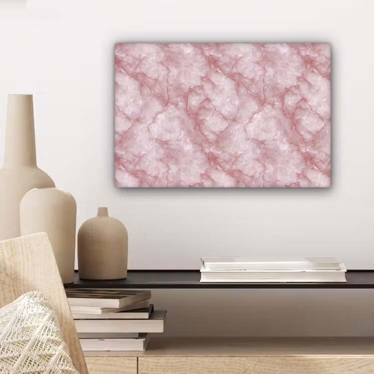Roze - Kwartsmarmer - Aders canvas 2cm klein 34 -sfeer6