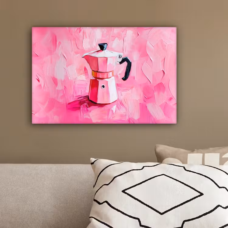 Roze - Verf - Coffee canvas 2cm klein -sfeer3