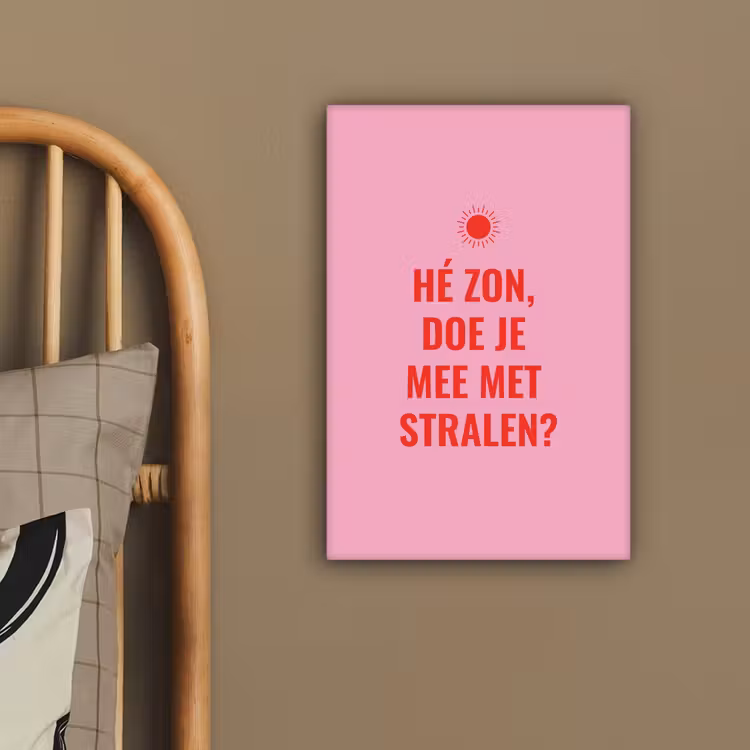 Roze - Zon - Quote canvas 2cm klein -sfeer3