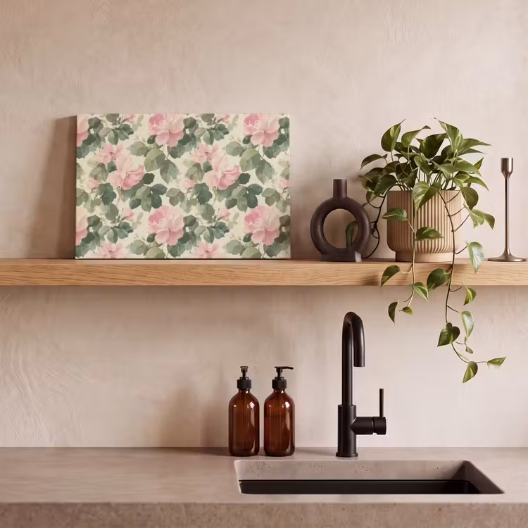 Rozen - Botanisch - Roze canvas 2cm klein 34 -sfeer3
