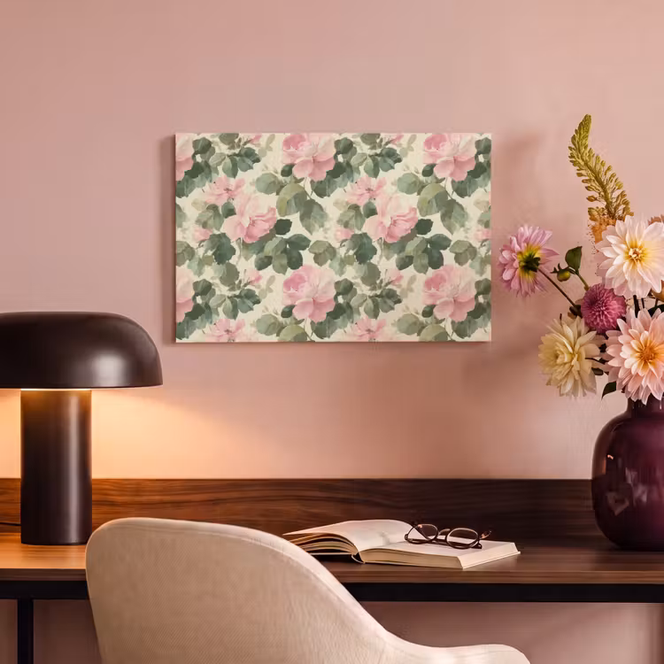Rozen - Botanisch - Roze canvas 2cm klein 34 -sfeer4