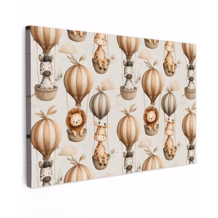 Safari - Luchtballonen - Taupe canvas 2cm klein 34 -z3d