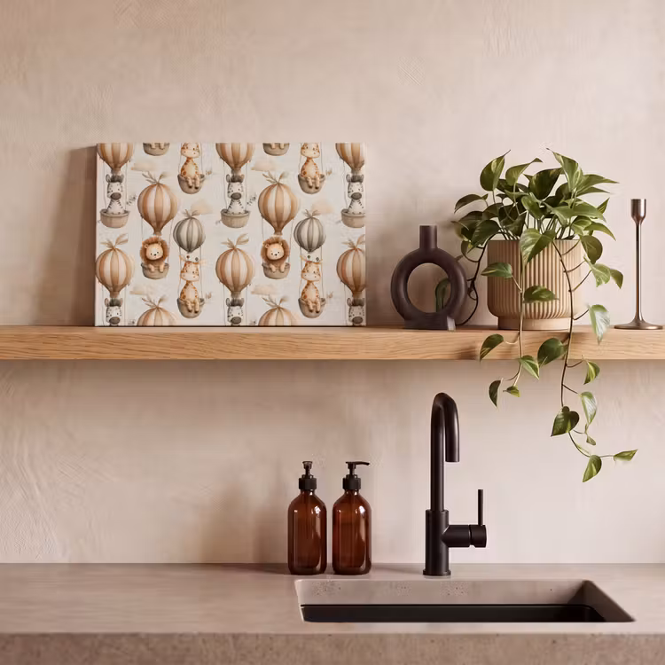 Safari - Luchtballonen - Taupe canvas 2cm klein 34 -sfeer3
