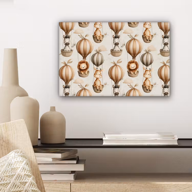 Safari - Luchtballonen - Taupe canvas 2cm klein 34 -sfeer6