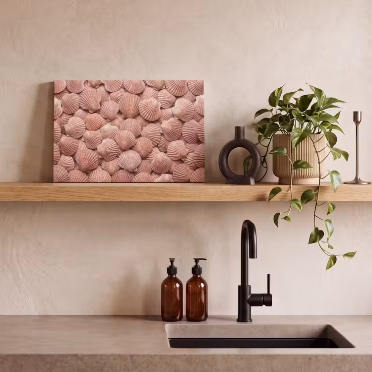 Schelpen - Patroon - Roze canvas 2cm klein -sfeer3