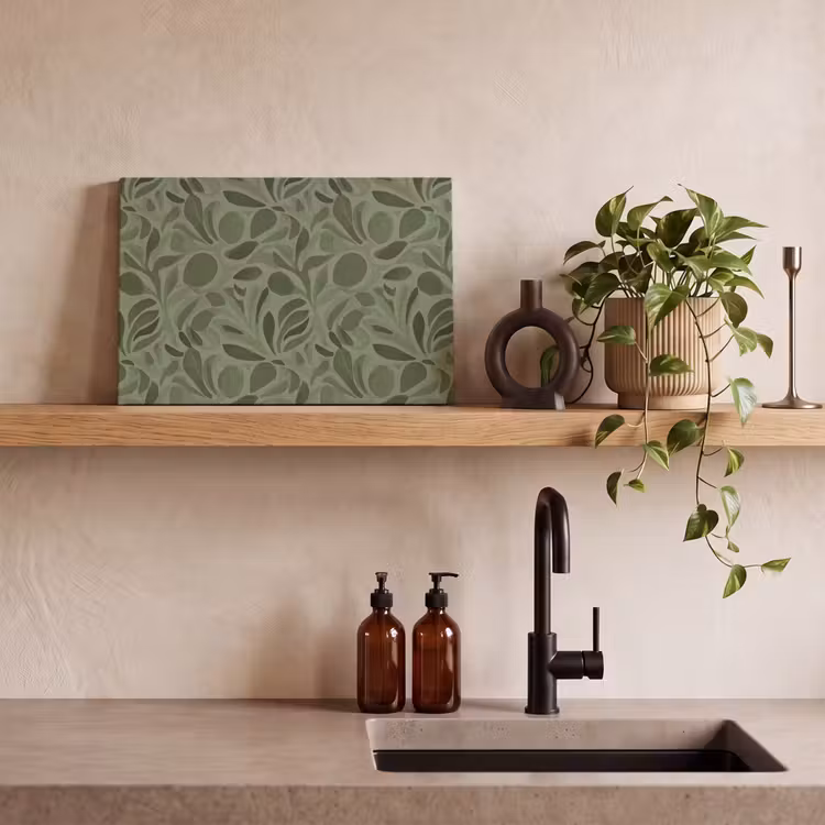 Sereen - Bladeren - Groen canvas 2cm klein 34 -sfeer3