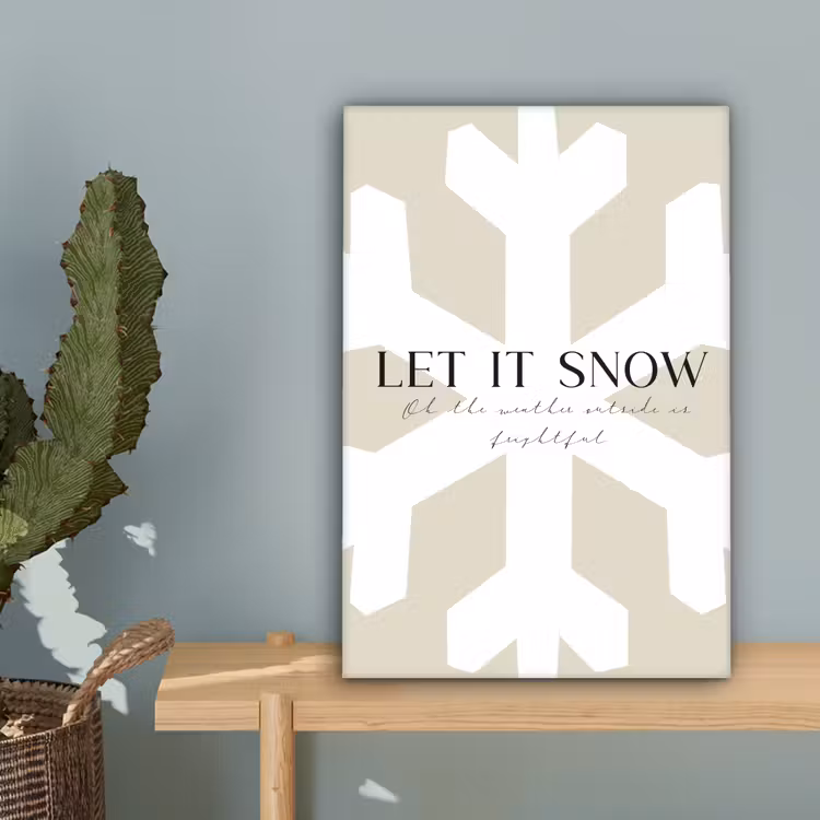 Sneeuw - Japandi - Winter - Decoratie canvas 2cm klein -sfeer4