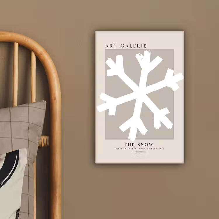 Sneeuwvlok - Wit - Winter - Kerst canvas 2cm klein -sfeer3