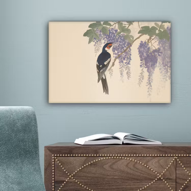 Specht - Bloemen - Paars canvas 2cm klein -sfeer4