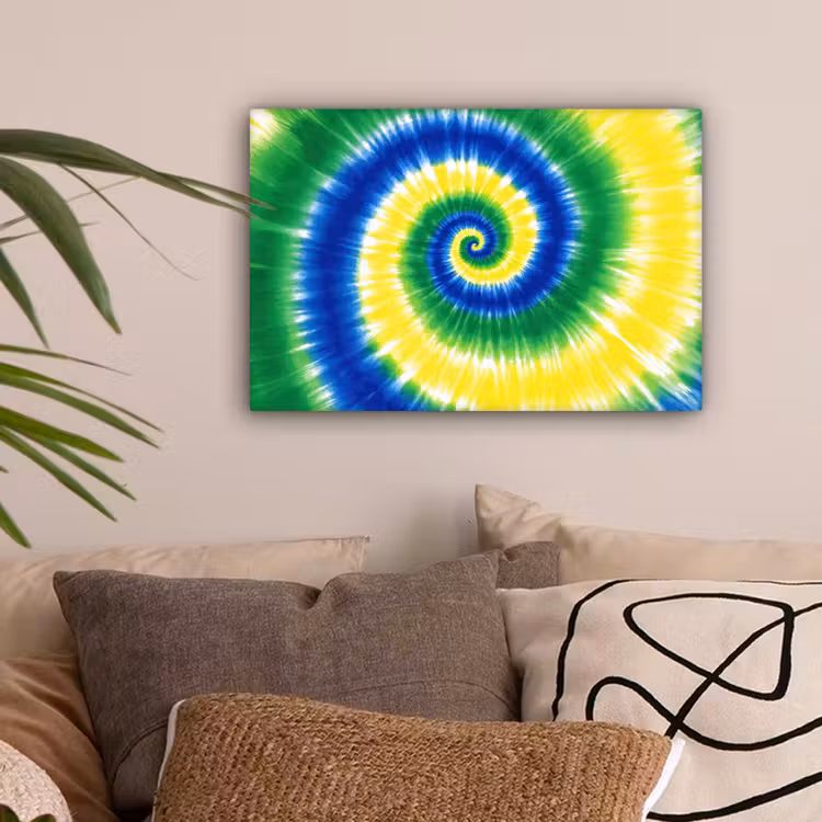 Spiraal - Groen - Draaiend canvas 2cm klein -sfeer1