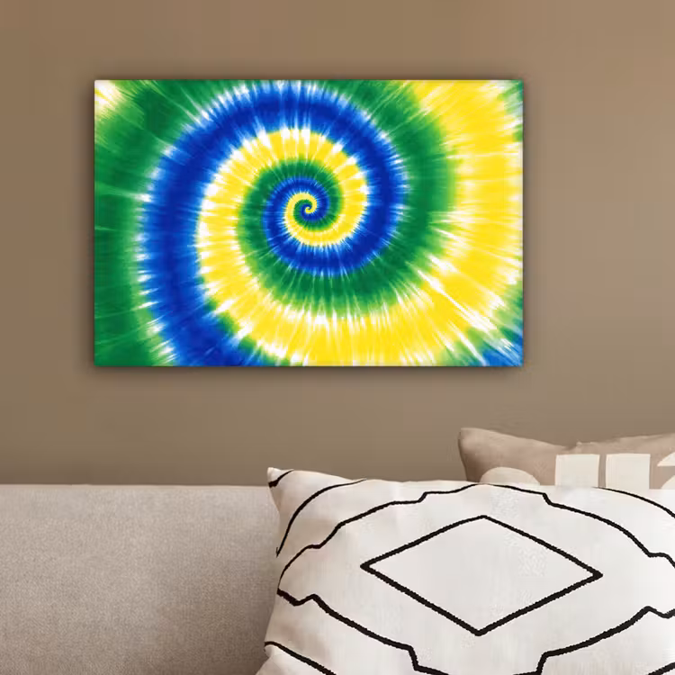 Spiraal - Groen - Draaiend canvas 2cm klein -sfeer3