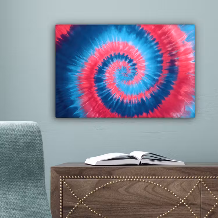 Spiraal - Roze - Draaiend canvas 2cm klein -sfeer4