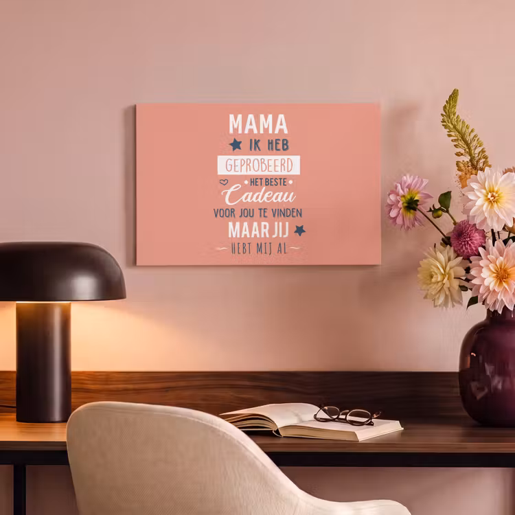 Spreuken - Mama - Quotes - Mama jij hebt ons al canvas 2cm klein -sfeer4