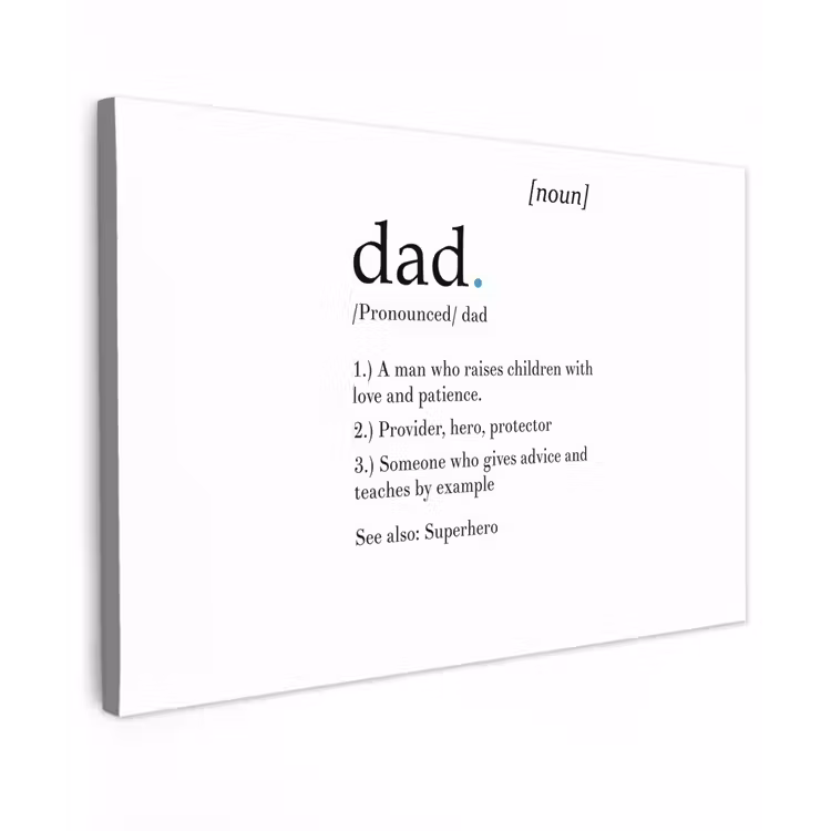 Spreuken - Papa definitie - Quotes - Dad canvas 2cm klein -z3d