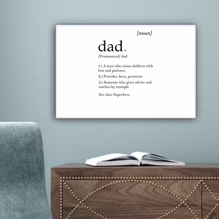 Spreuken - Papa definitie - Quotes - Dad canvas 2cm klein -sfeer4