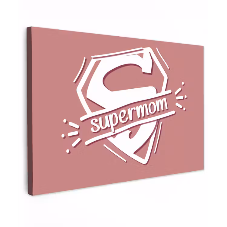 Spreuken - Supermom - Moeder - Quotes canvas 2cm klein -z3d