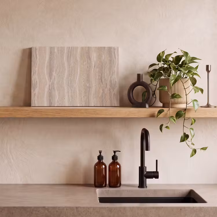 Steen - Patroon - Textuur - Natuurlijk - Beige canvas 2cm klein -sfeer3