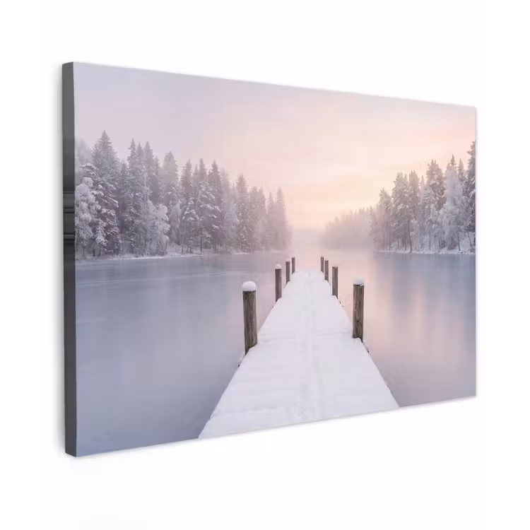 Steiger - Meer - Mist - Winter - Serene canvas 2cm klein -z3d