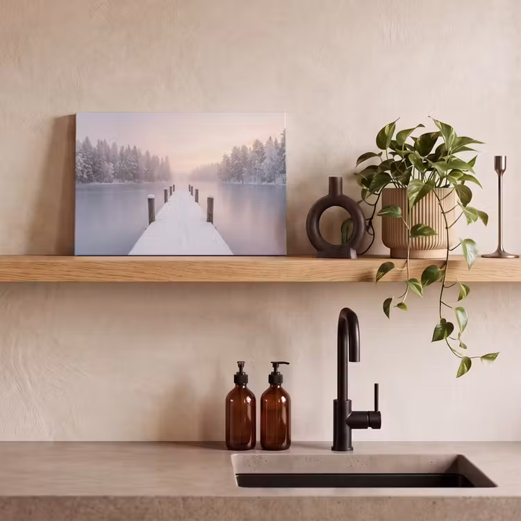 Steiger - Meer - Mist - Winter - Serene canvas 2cm klein -sfeer3