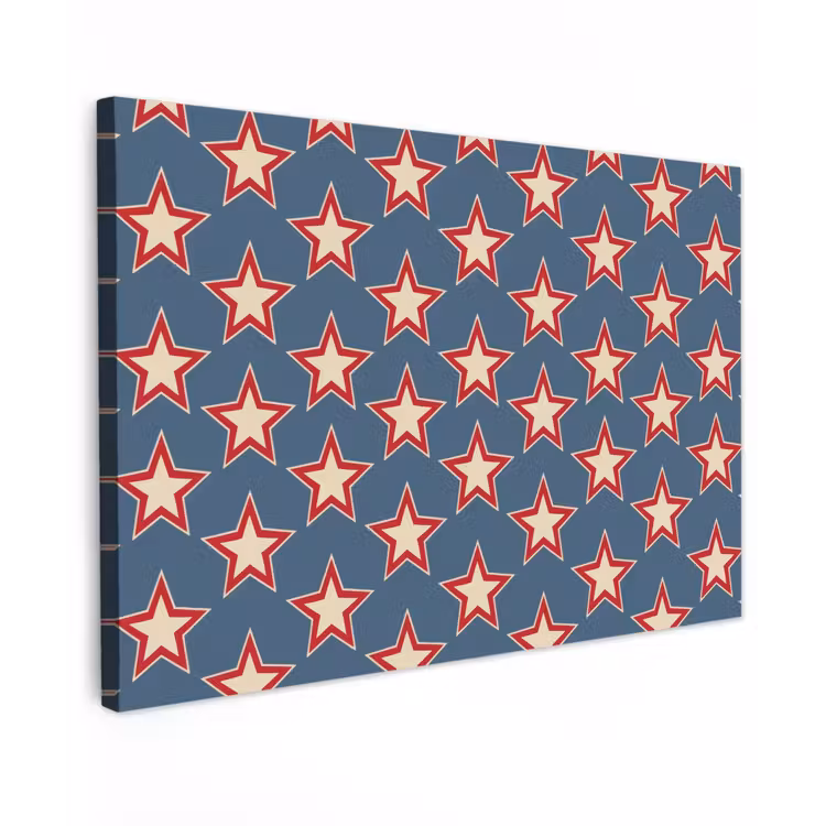 Ster - Klassiek - Blauw canvas 2cm klein 34 -z3d