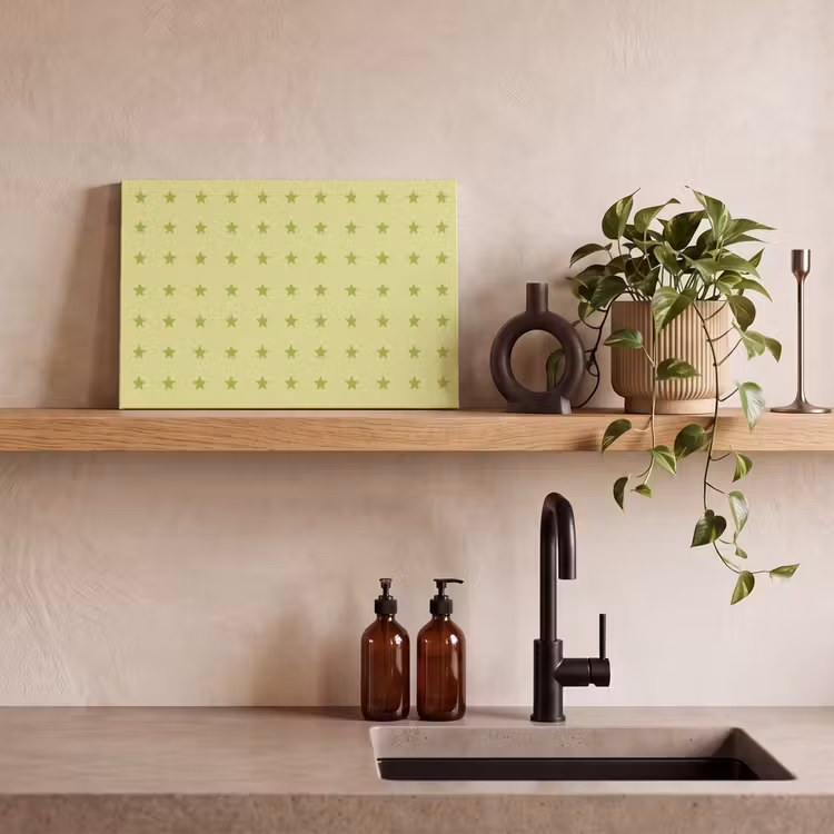 Sterren - Patroon - Groen canvas 2cm klein 34 -sfeer3