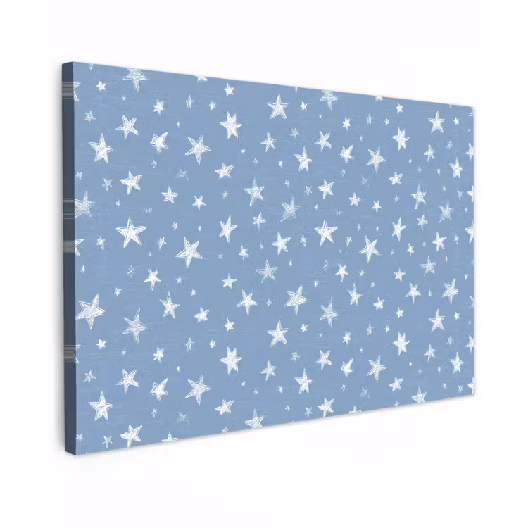 Sterretjes - Patroon - Blauw canvas 2cm klein 34 -z3d