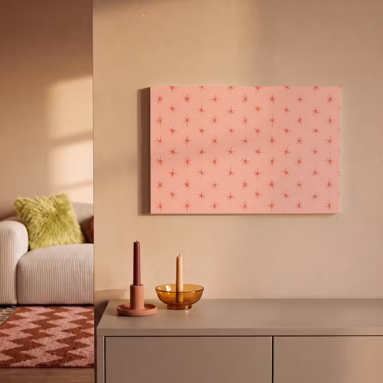 Sterretjes - Patroon - Oranje canvas 2cm klein 34 -sfeer1