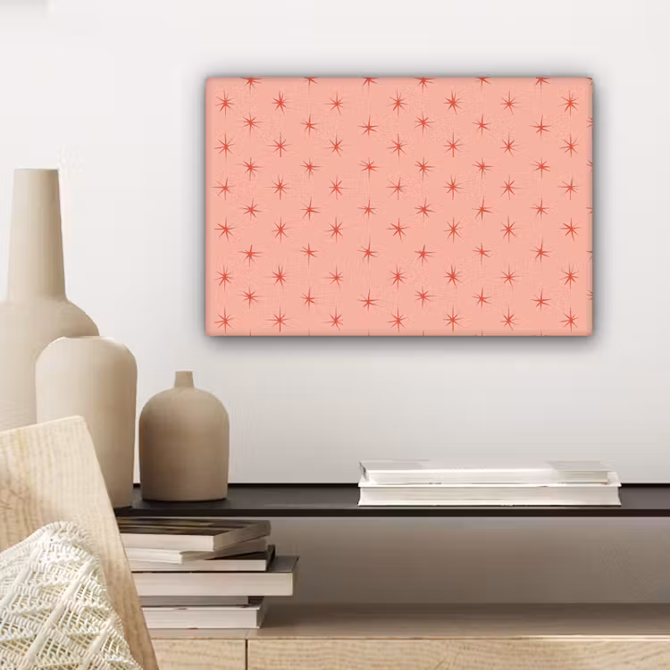 Sterretjes - Patroon - Oranje canvas 2cm klein 34 -sfeer6