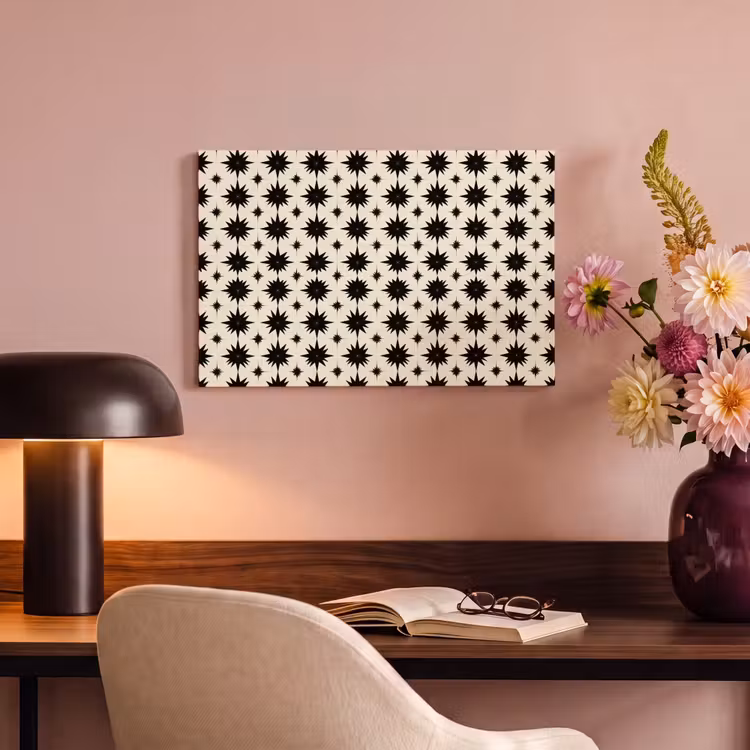 Stervormen - Geometrisch - Zwart canvas 2cm klein 34 -sfeer4
