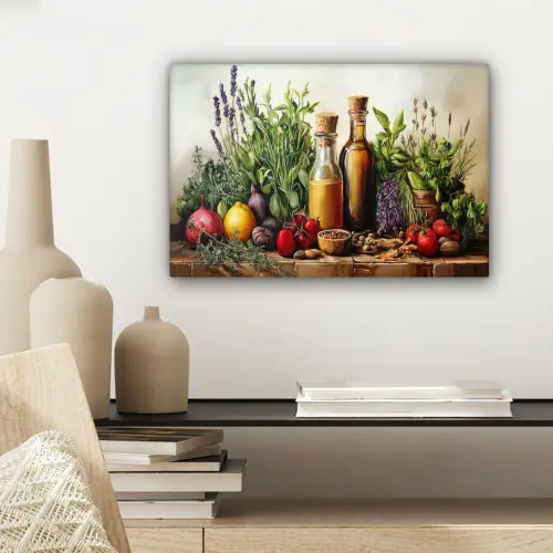 Stilleven - Kruiden - Specerijen - Fruit - Kleurrijk canvas 2cm klein -sfeer6