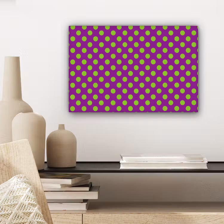 Stippen - Klassiek - Groen canvas 2cm klein 34 -sfeer6