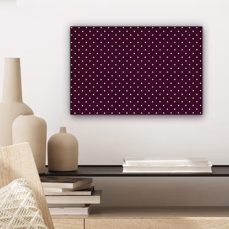 Stippen - Modern - Paars canvas 2cm klein 34 -sfeer6