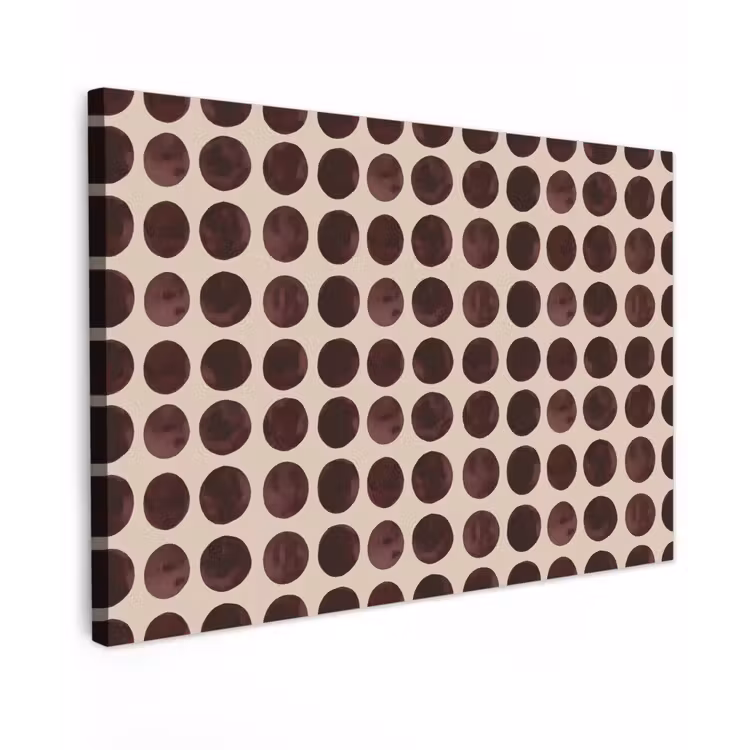 Stippen - Patroon - Bruin canvas 2cm klein 34 -z3d