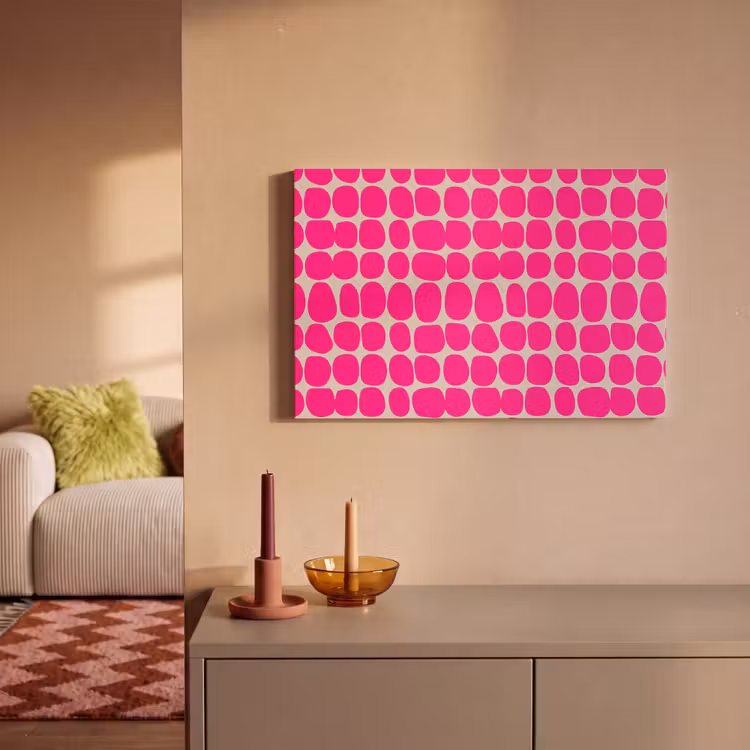 Stippen - Patroon - Roze canvas 2cm klein 34 -sfeer1