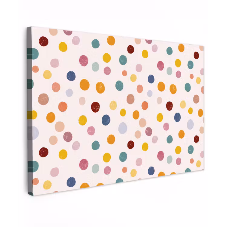 Stippen - Subtiel - Kleurrijk canvas 2cm klein 34 -z3d