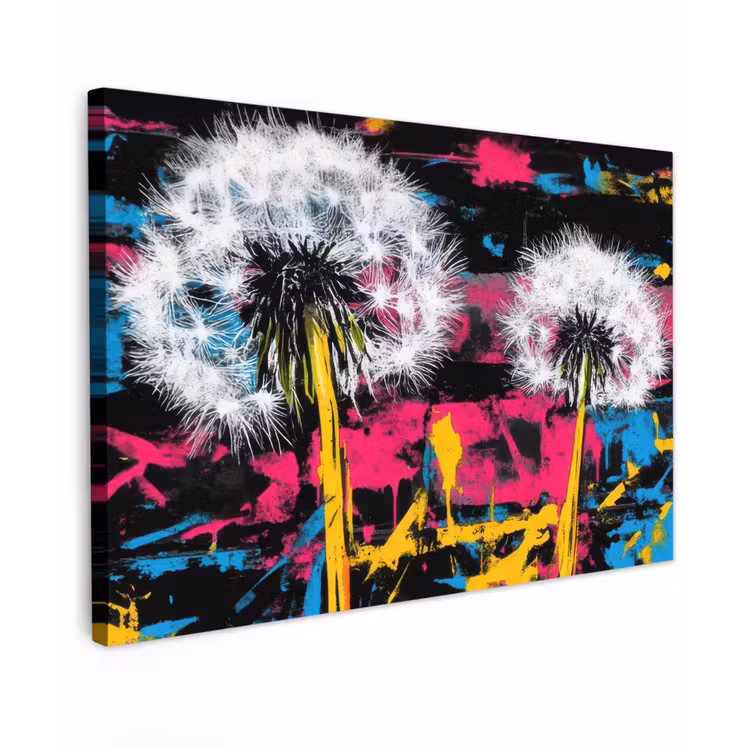 Street Art - Kleurrijk - Muur canvas 2cm klein -z3d