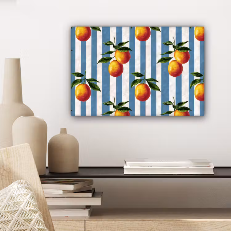 Strepen - Citroen - Blauw canvas 2cm klein 34 -sfeer6