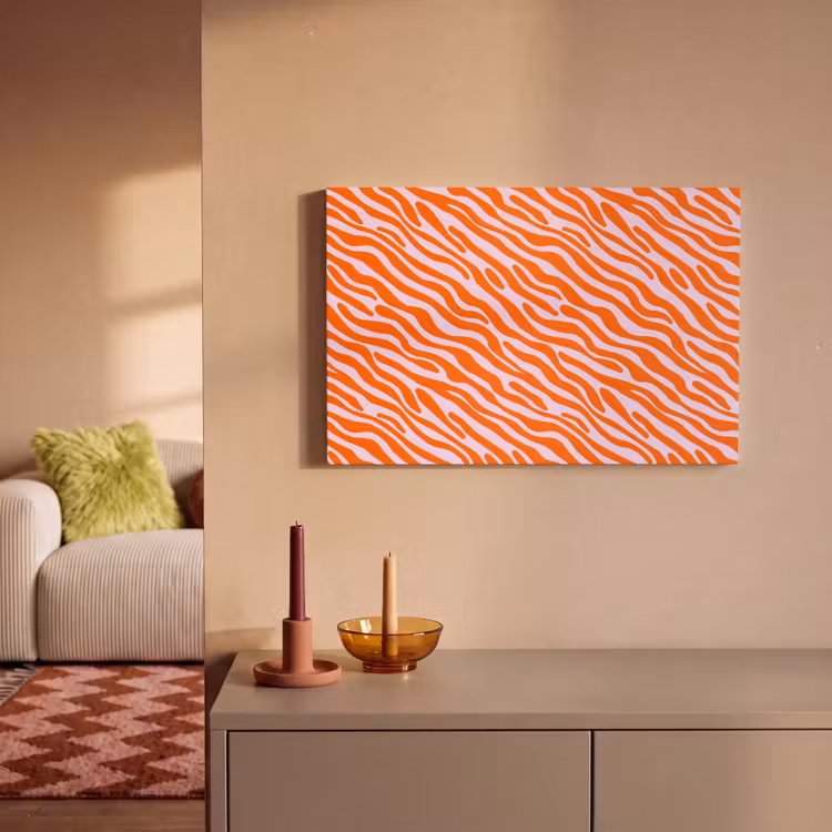 Strepen - Dynamisch - Oranje canvas 2cm klein 34 -sfeer1