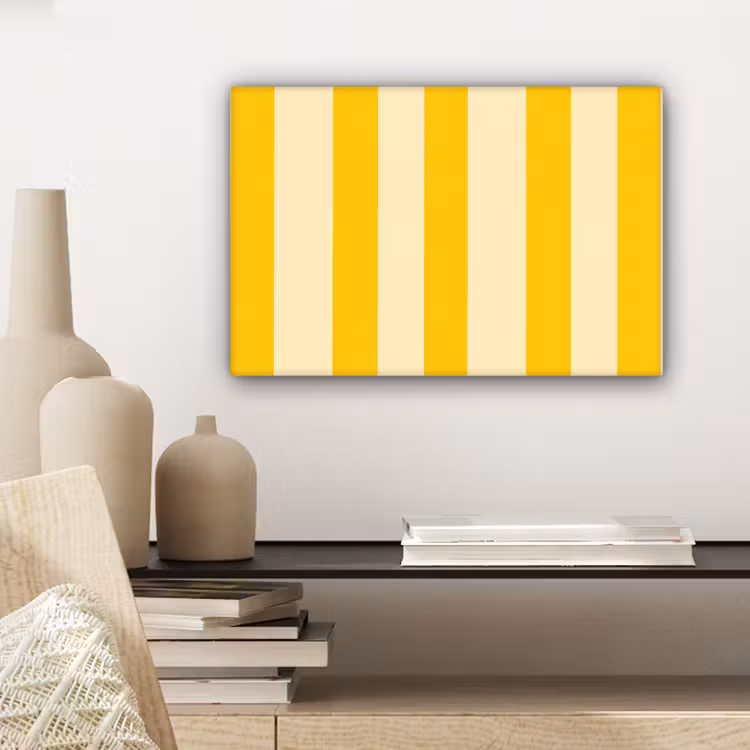 Strepen - Klassiek - Geel canvas 2cm klein 34 -sfeer6