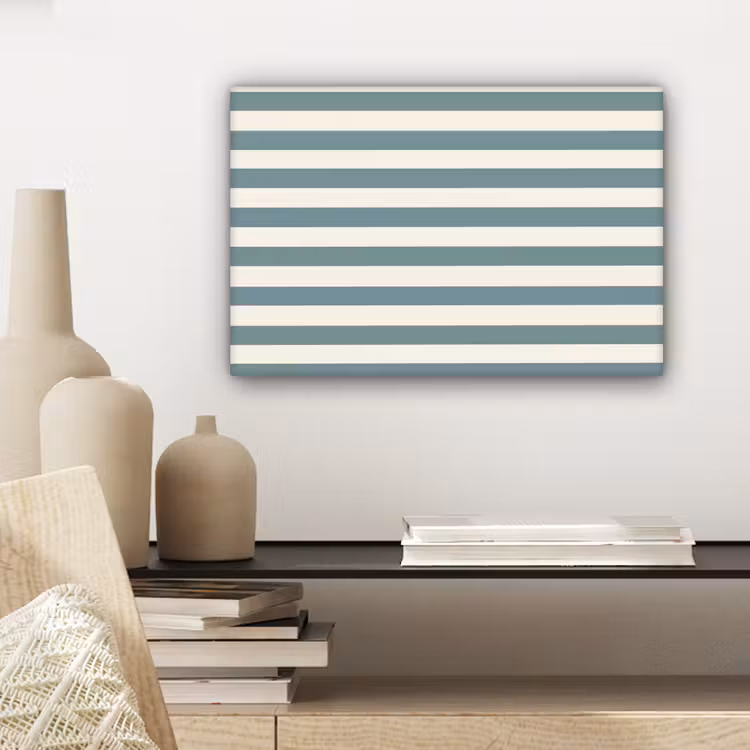Strepen - Modern - Blauw canvas 2cm klein 34 -sfeer6