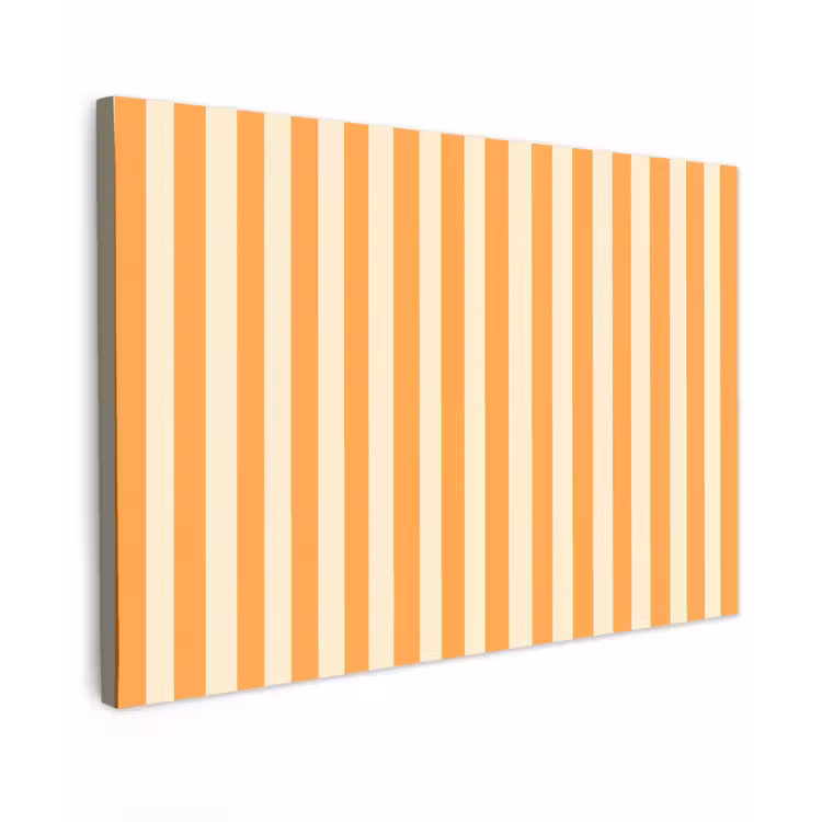 Strepen - Patroon - Oranje canvas 2cm klein 34 -z3d