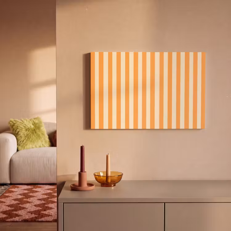 Strepen - Patroon - Oranje canvas 2cm klein 34 -sfeer1