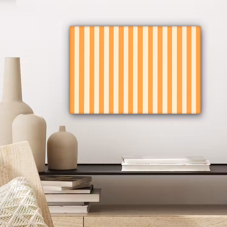 Strepen - Patroon - Oranje canvas 2cm klein 34 -sfeer6