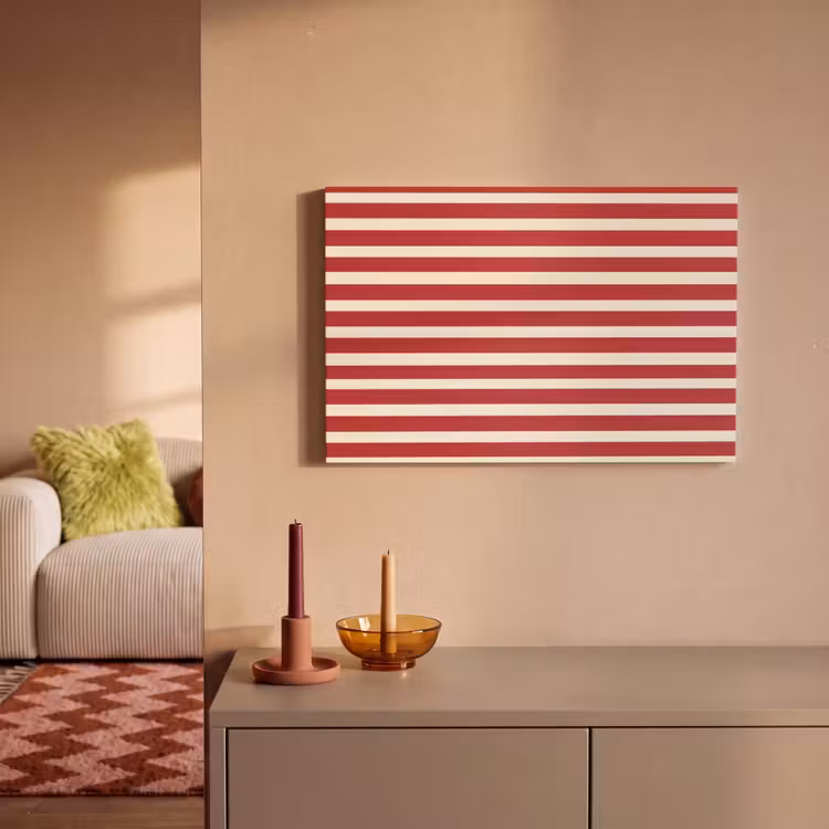 Strepen - Patroon - Rood canvas 2cm klein 34 -sfeer1