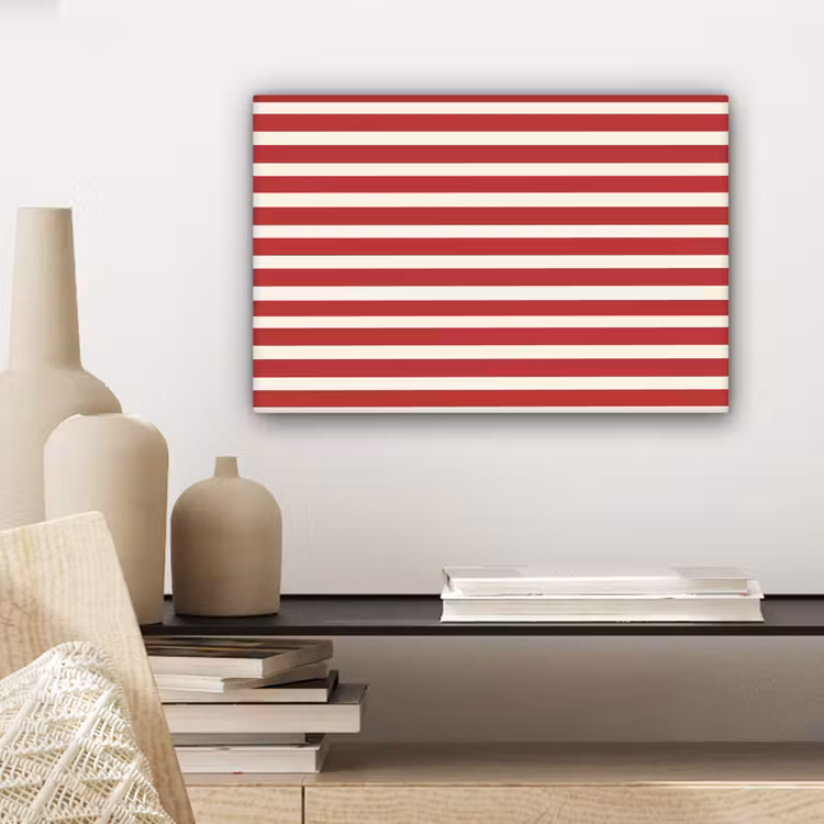 Strepen - Patroon - Rood canvas 2cm klein 34 -sfeer6