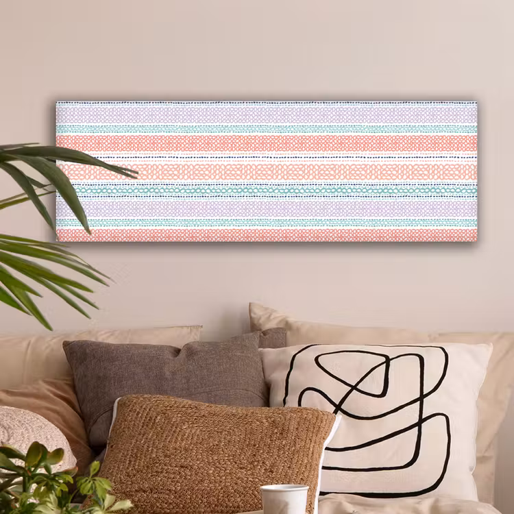 Strepen - Zomer - Kleuren canvas 2cm klein 828 -sfeer1