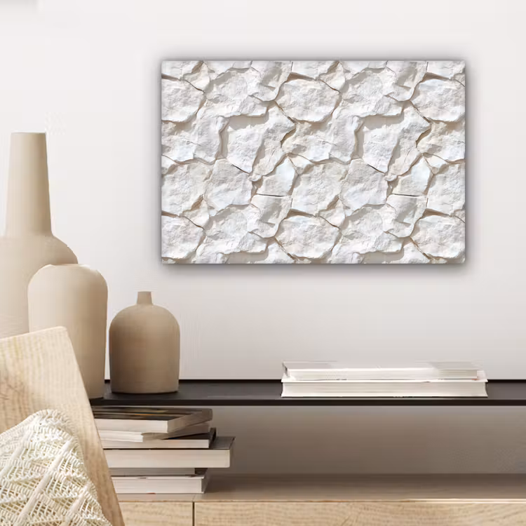 Structuur - Rots - Wit canvas 2cm klein 34 -sfeer6