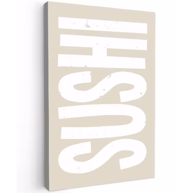 Sushi - Eten - Decoratie - Vintage canvas 2cm klein -z3d
