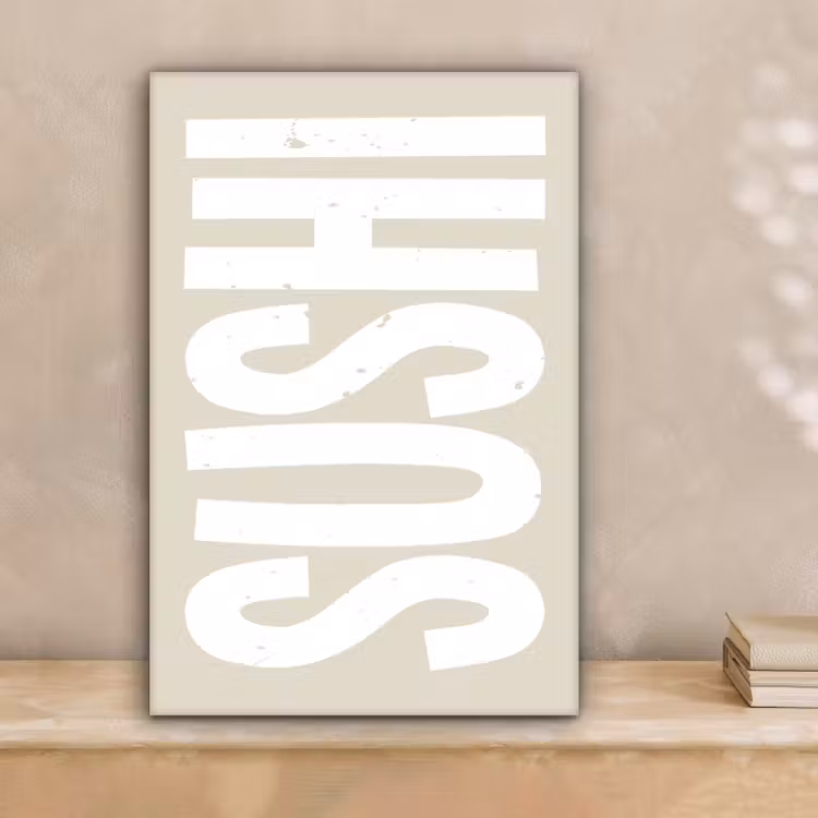 Sushi - Eten - Decoratie - Vintage canvas 2cm klein -sfeer1