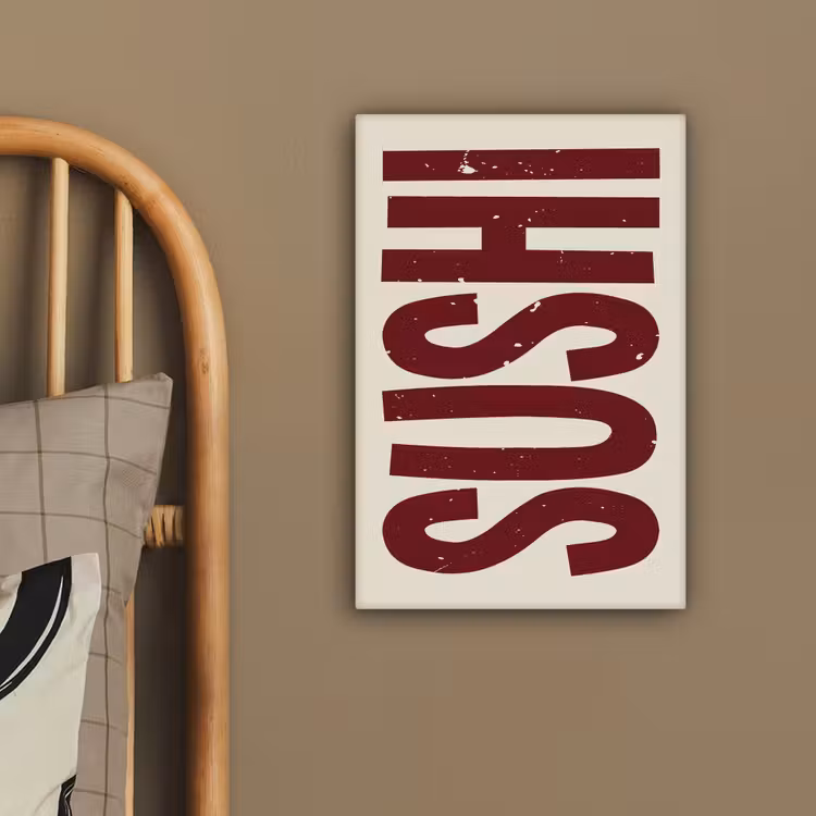 Sushi - Rood - Japandi - Decoratie canvas 2cm klein -sfeer3